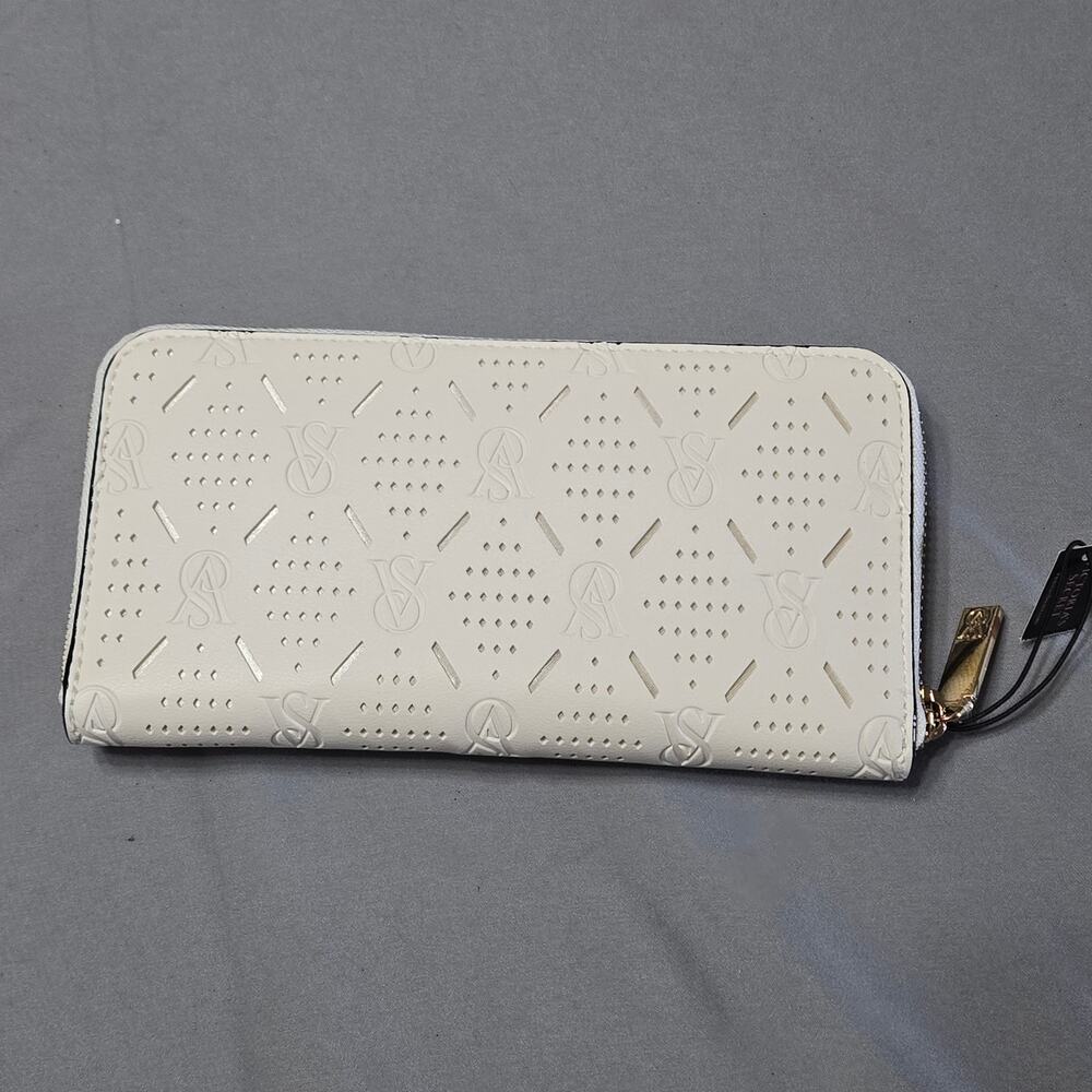 Victoria's Secret "The Victoria" Zip-Around Wallet – Coconut White & Gold - Picture 3 of 3